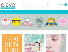 Tablet Screenshot of elaveskincare.com